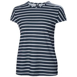 Helly Hansen Women's Thalia Summer Short Sleeve Top (Navy Stripe)