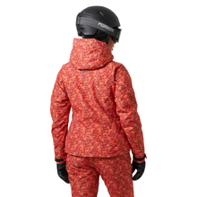 Load image into Gallery viewer, Helly Hansen Women&#39;s Valdisere 3.0 2L HT Waterproof Insulated Ski Jacket (Red Floral AOP)
