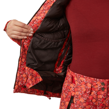 Load image into Gallery viewer, Helly Hansen Women&#39;s Valdisere 3.0 2L HT Waterproof Insulated Ski Jacket (Red Floral AOP)
