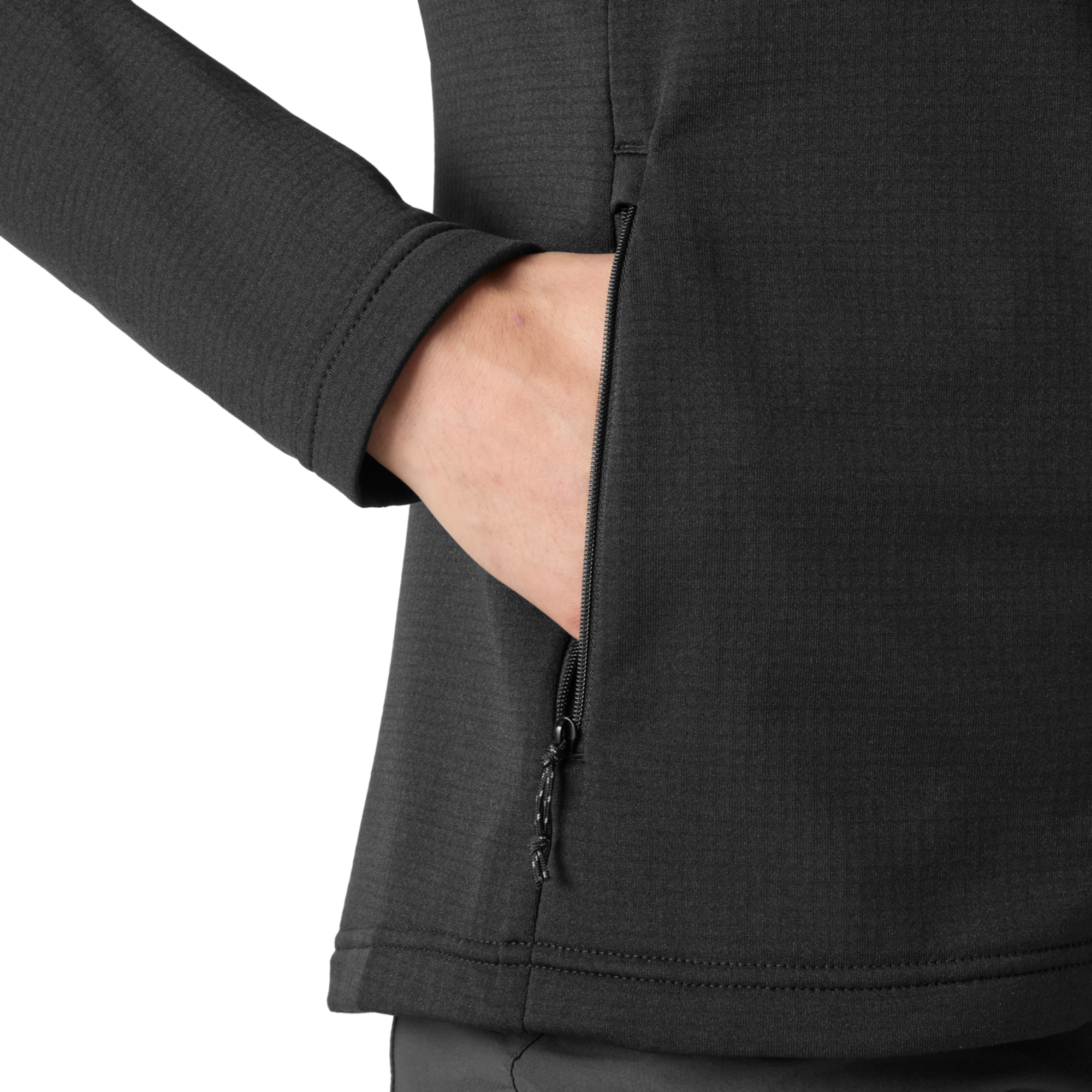 Helly Hansen Women's Versalite Hooded Full Zip Fleece Jacket Black 990 49556
