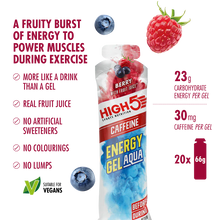 Load image into Gallery viewer, High 5 Energy Gel Aqua with Caffeine (66g)(Berry)
