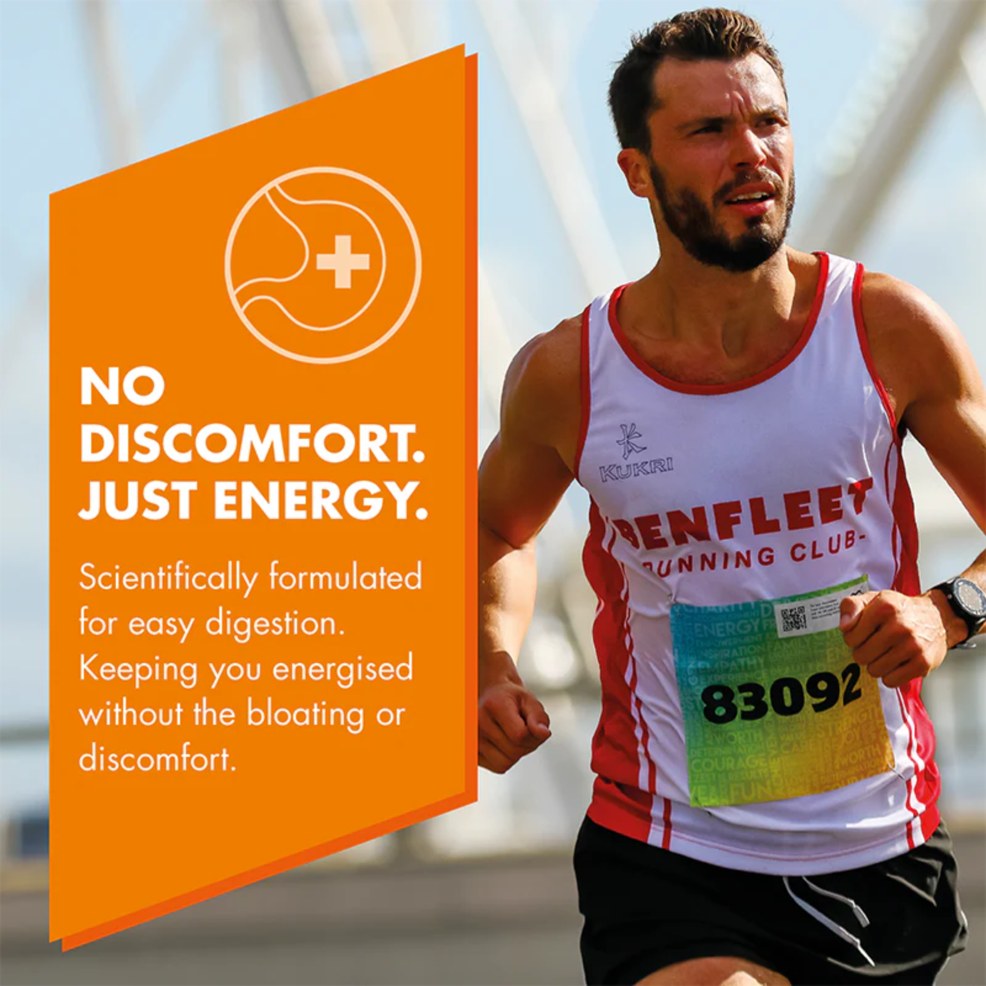 High 5 Energy Gel with Caffeine 40g Pouch (Orange)