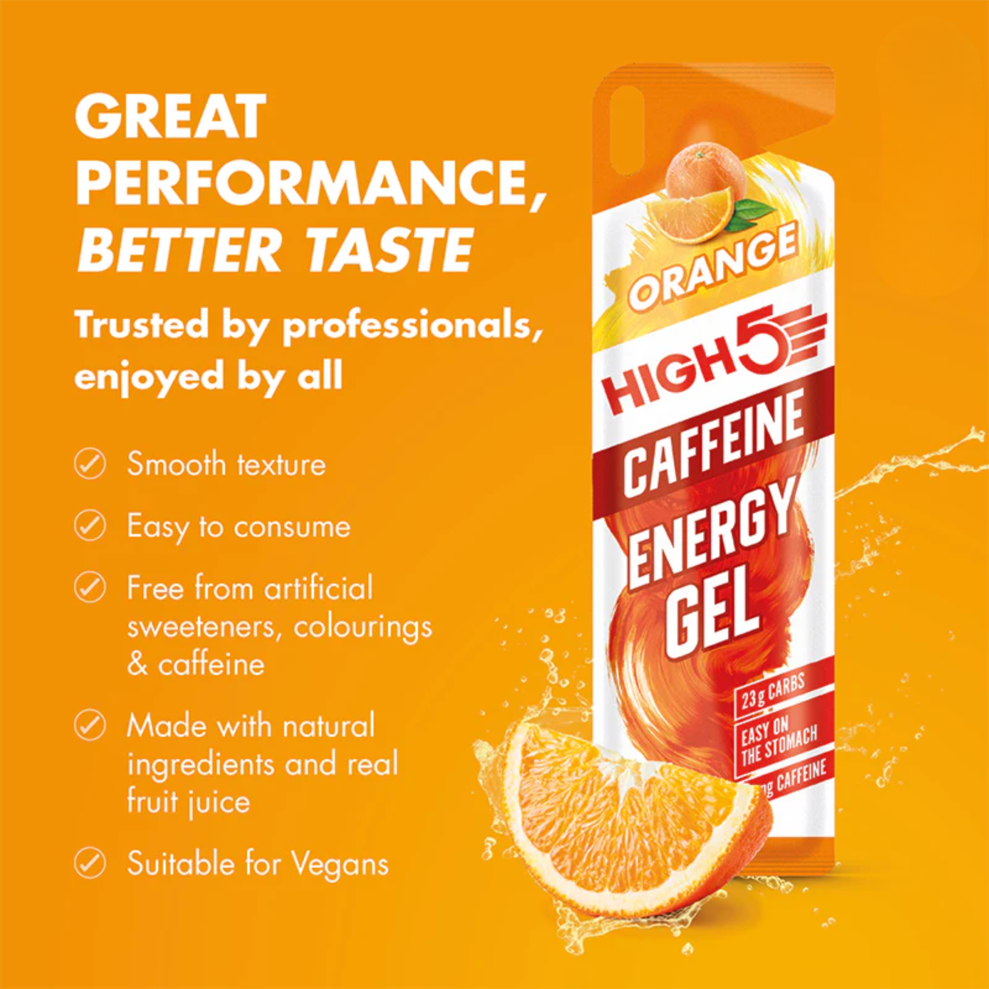 High 5 Energy Gel with Caffeine 40g Pouch (Raspberry)