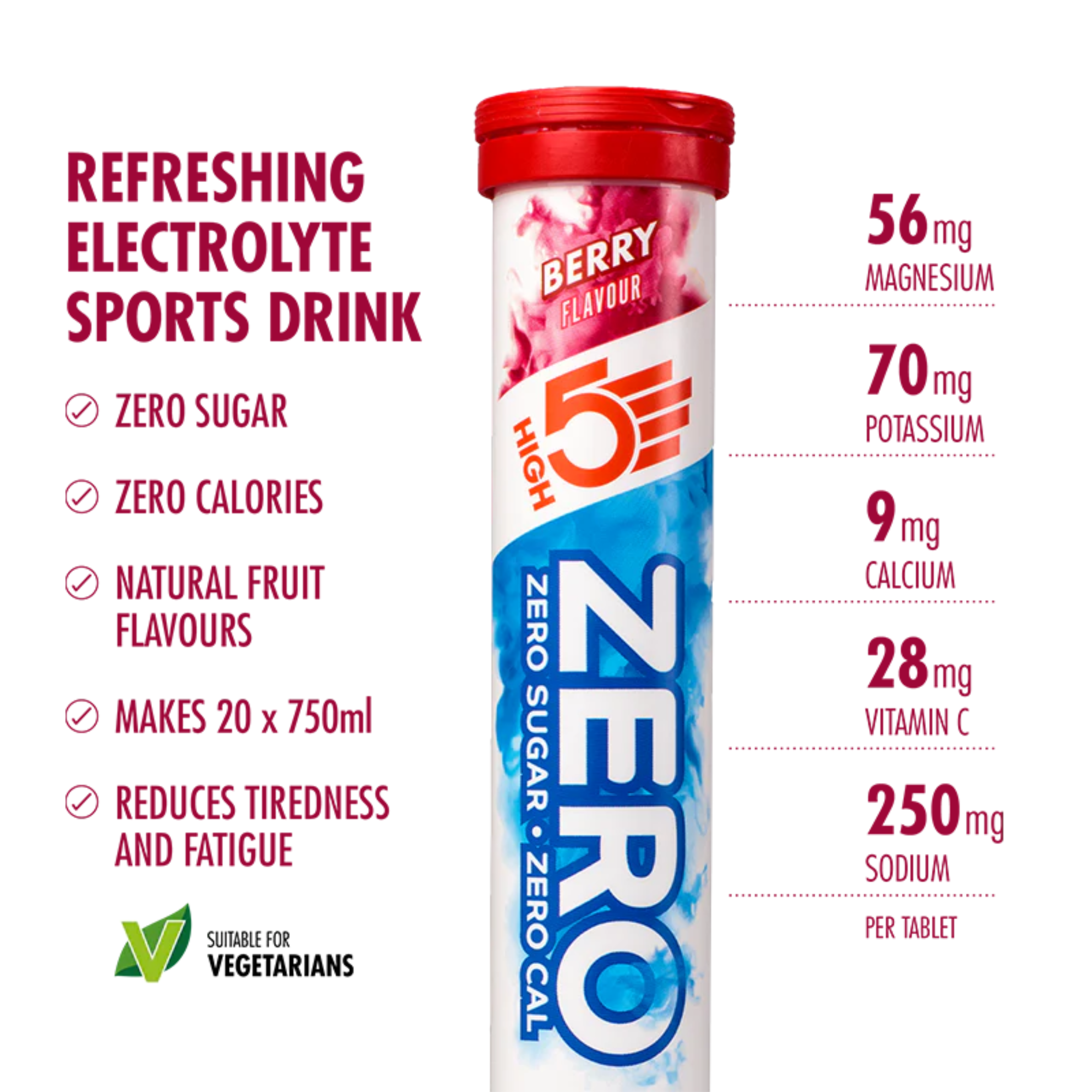 High 5 Zero Electrolyte Drink Triple Pack (Berry/Citrus/Tropical)
