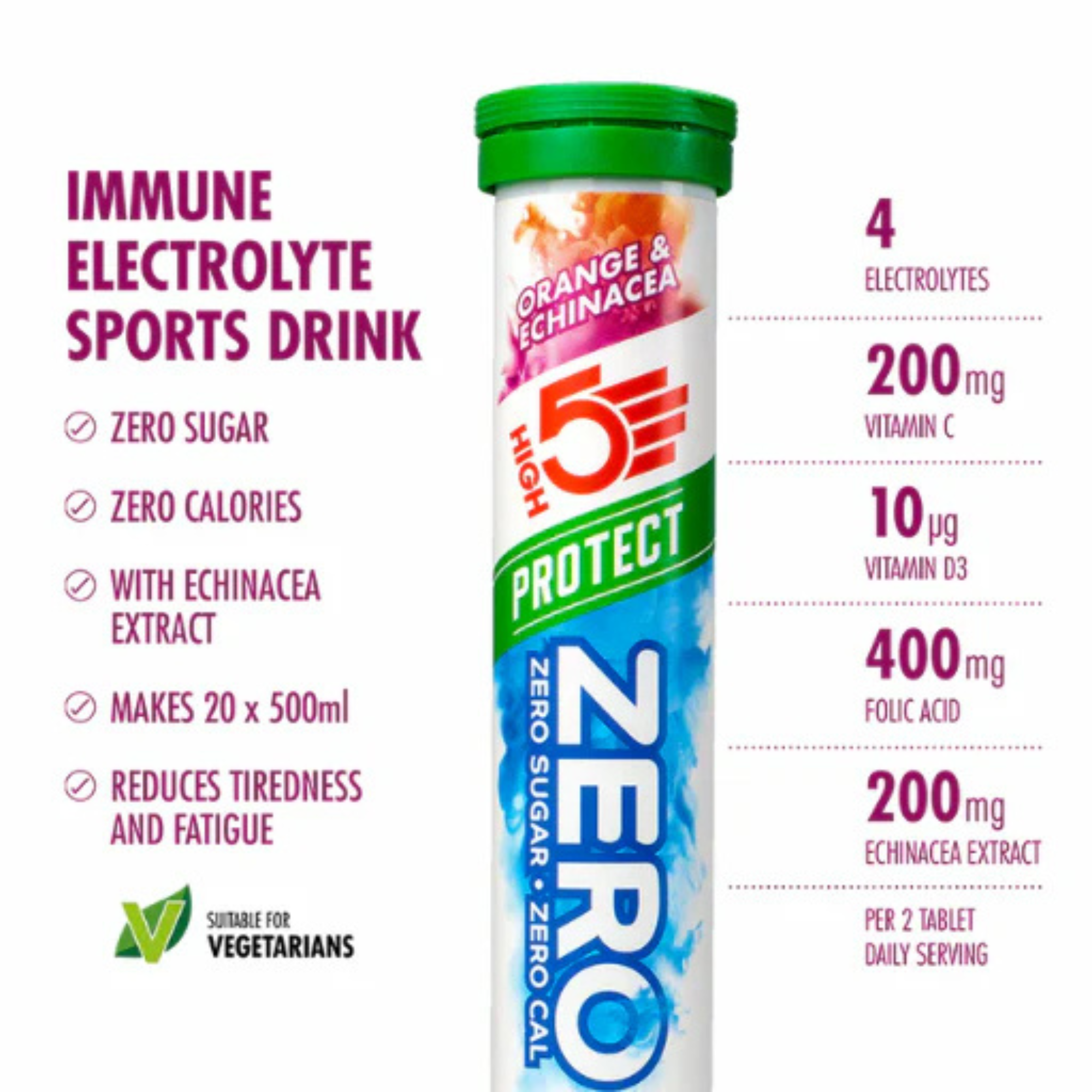 High 5 Zero Electrolyte Drink Triple Pack (Berry/Citrus/Orange & Echinacea)
