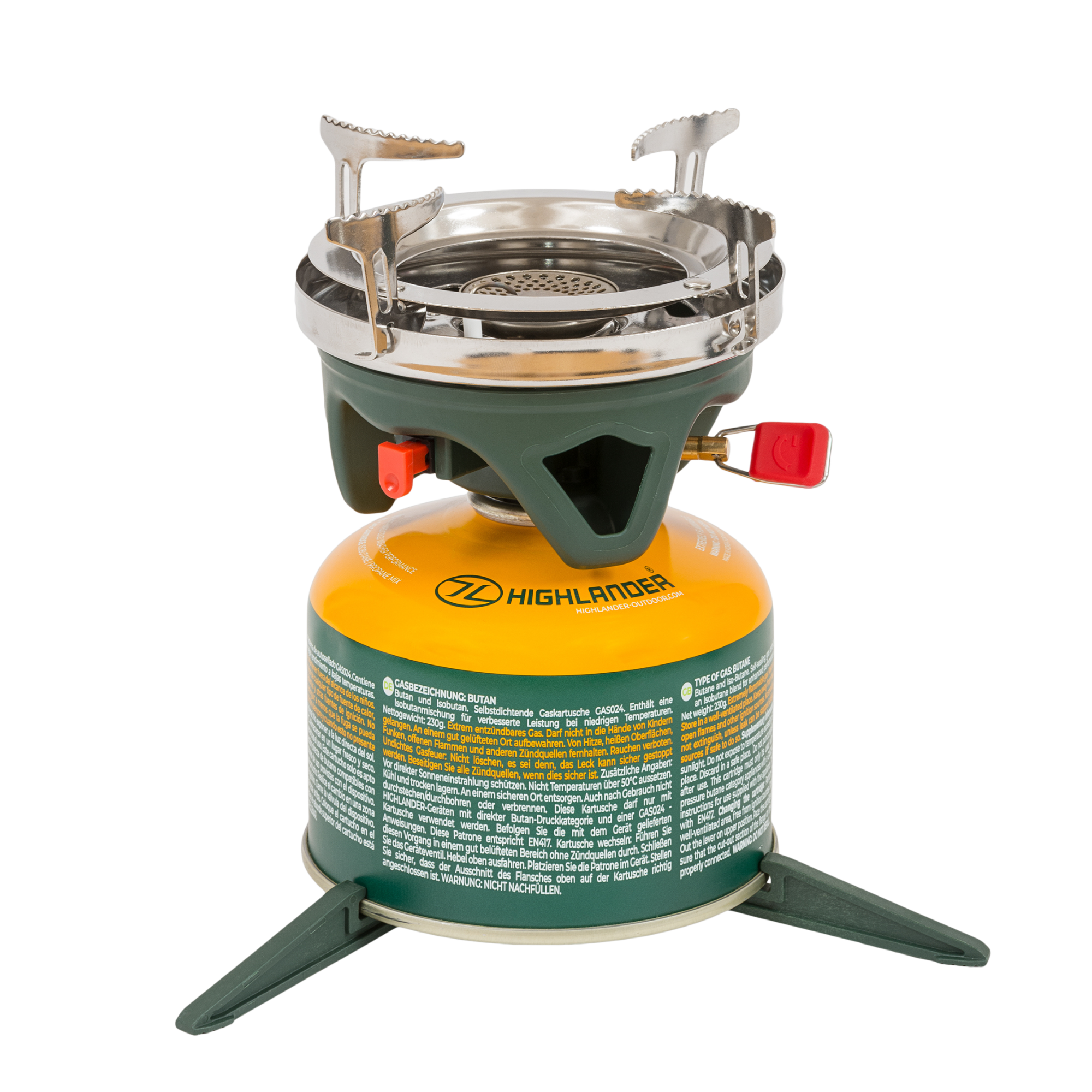 Highlander Blade Fastboil III Gas Stove + 1.1L Pot Set (Olive)