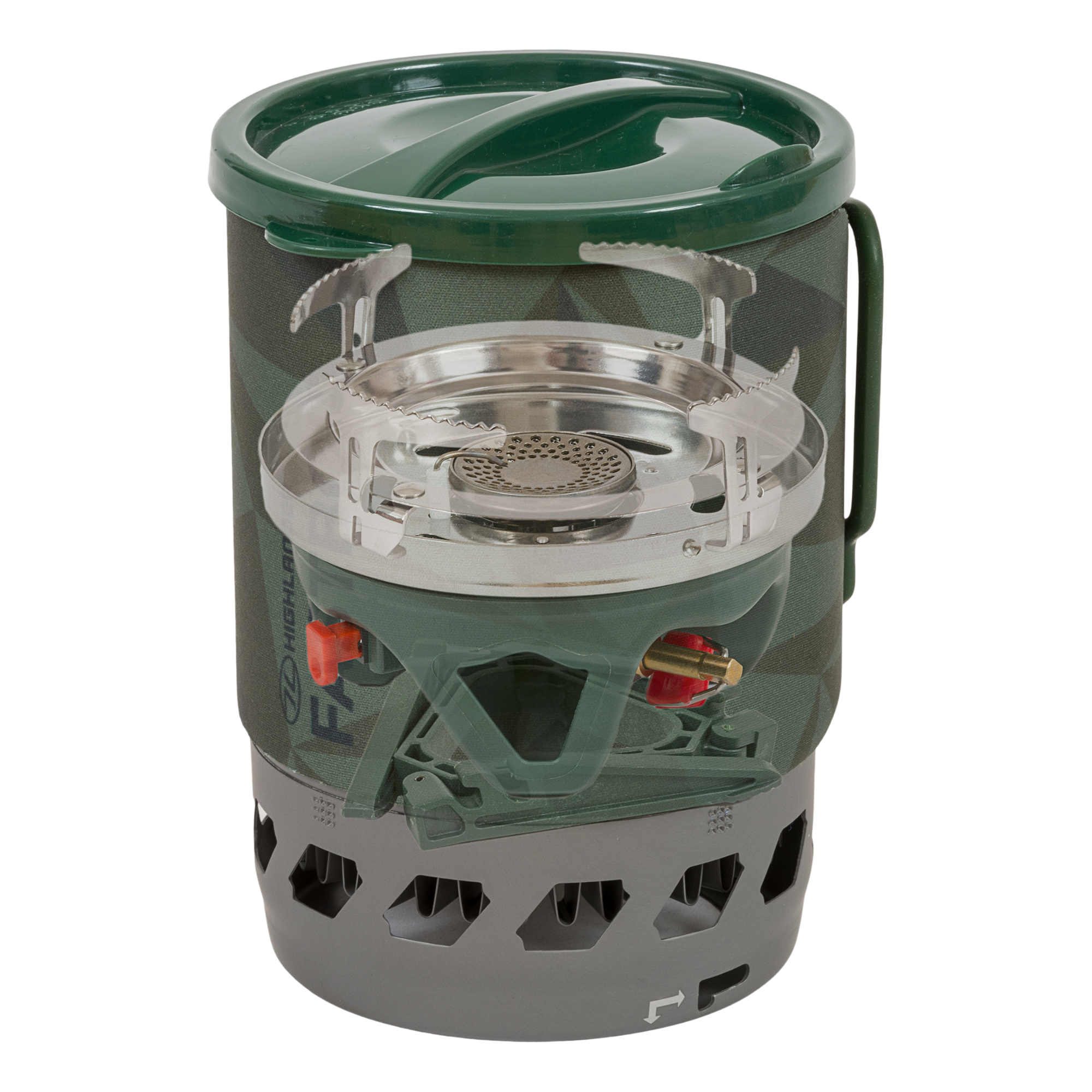 Highlander Blade Fastboil III Gas Stove + 1.1L Pot Set (Olive)