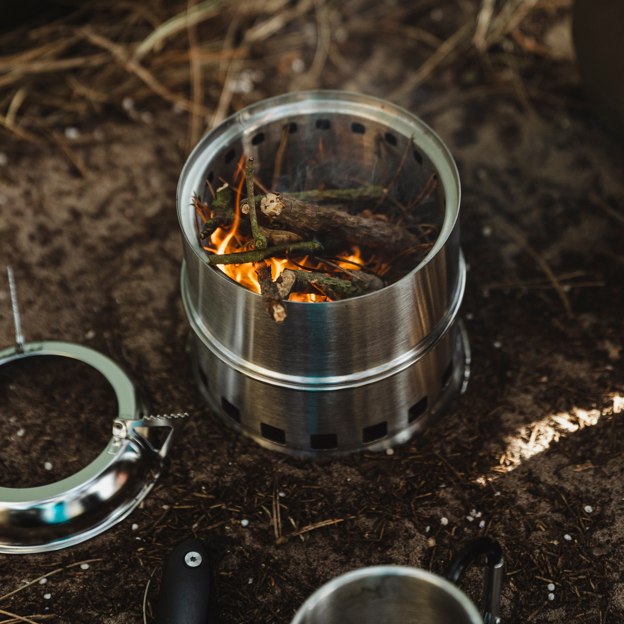 Highlander Cabar Wood Burning Stainless Steel Stove