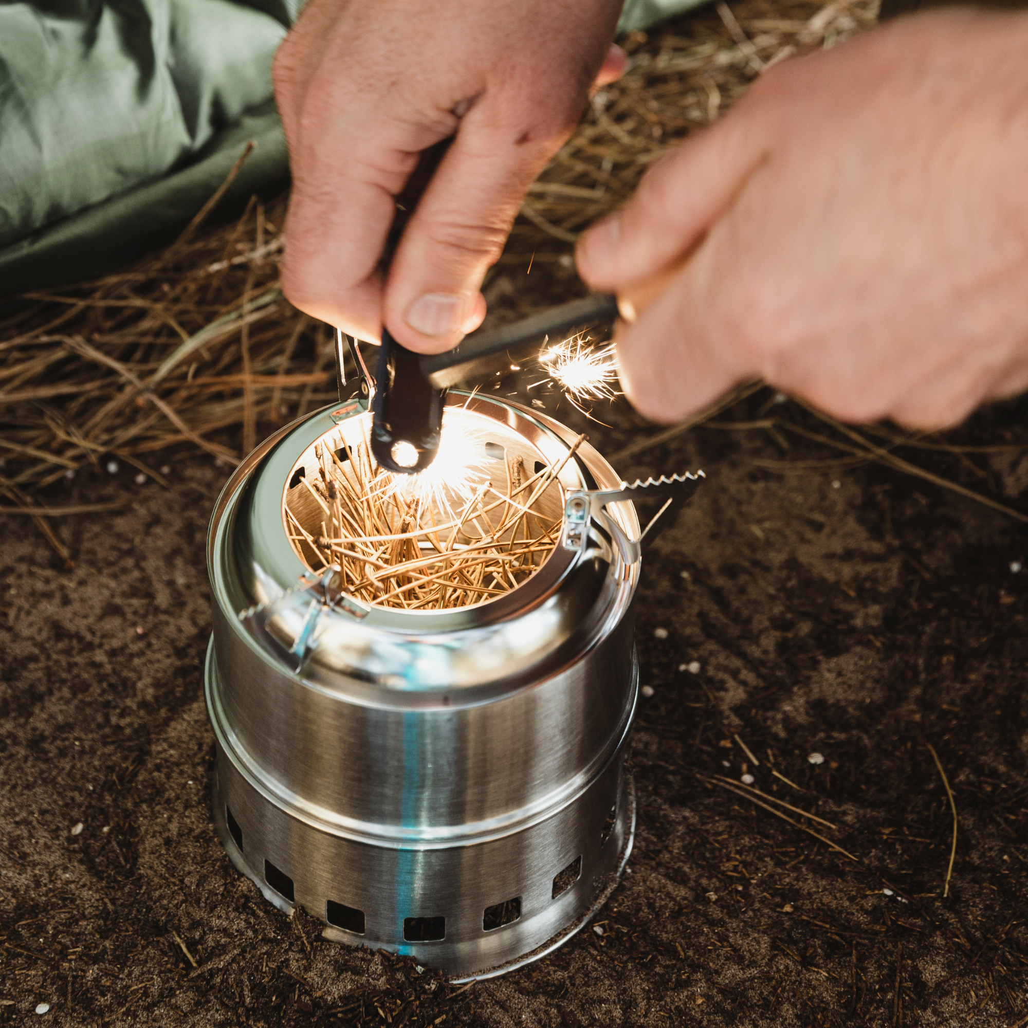 Highlander Cabar Wood Burning Stainless Steel Stove