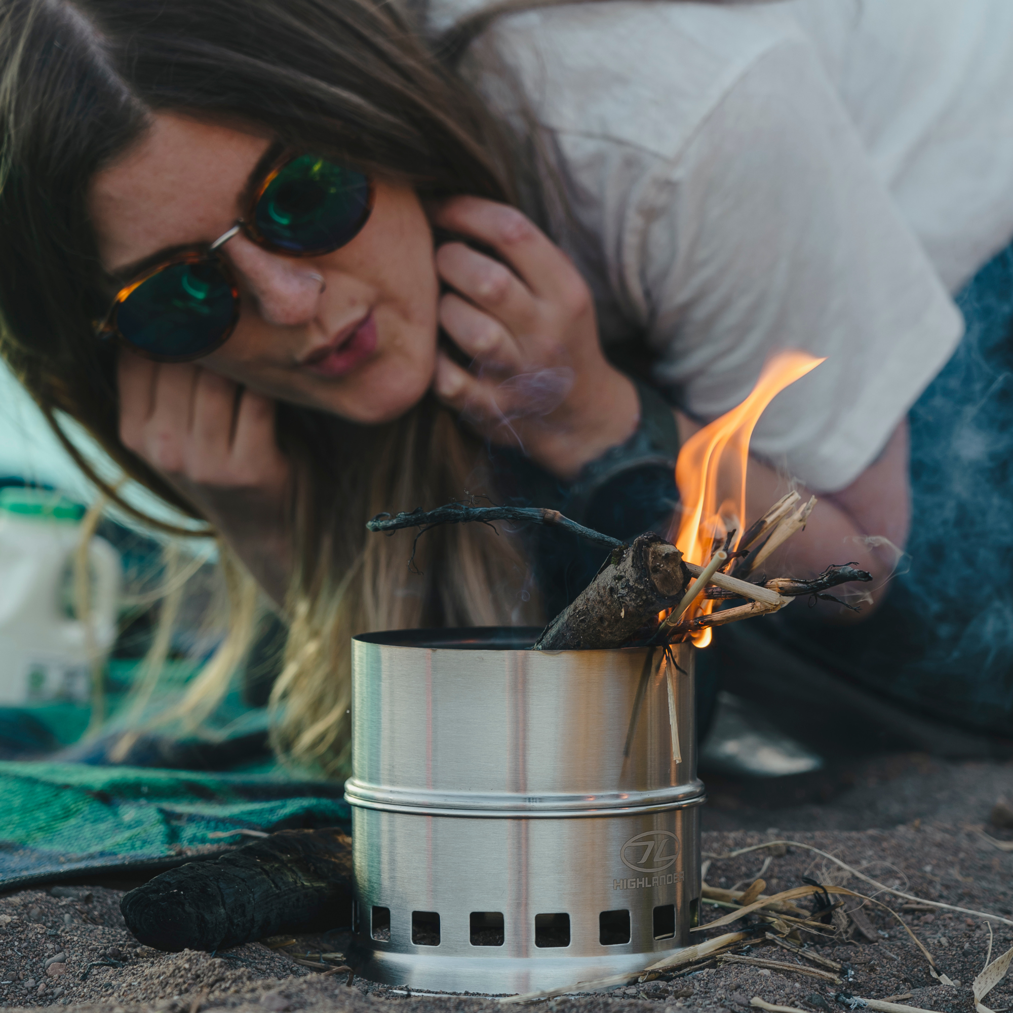 Highlander Cabar Wood Burning Stainless Steel Stove