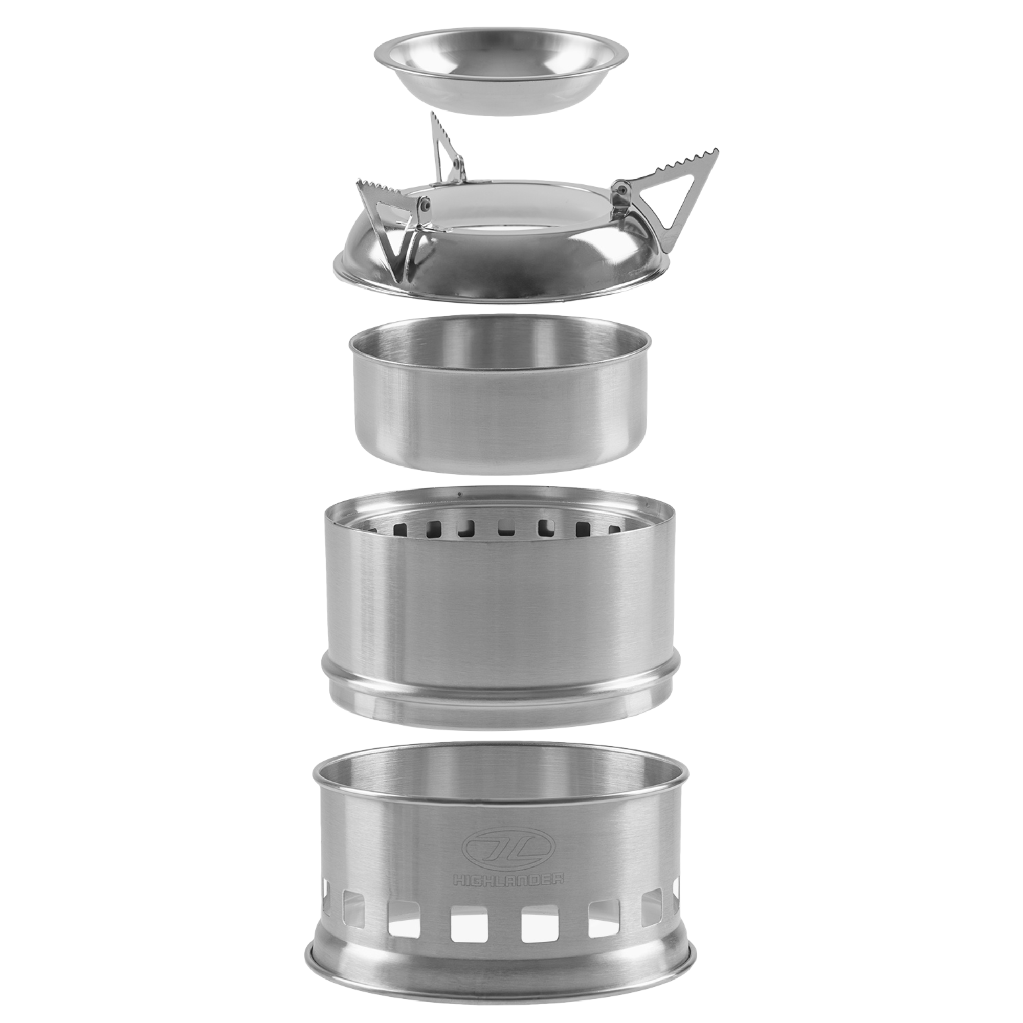 Highlander Cabar Wood Burning Stainless Steel Stove