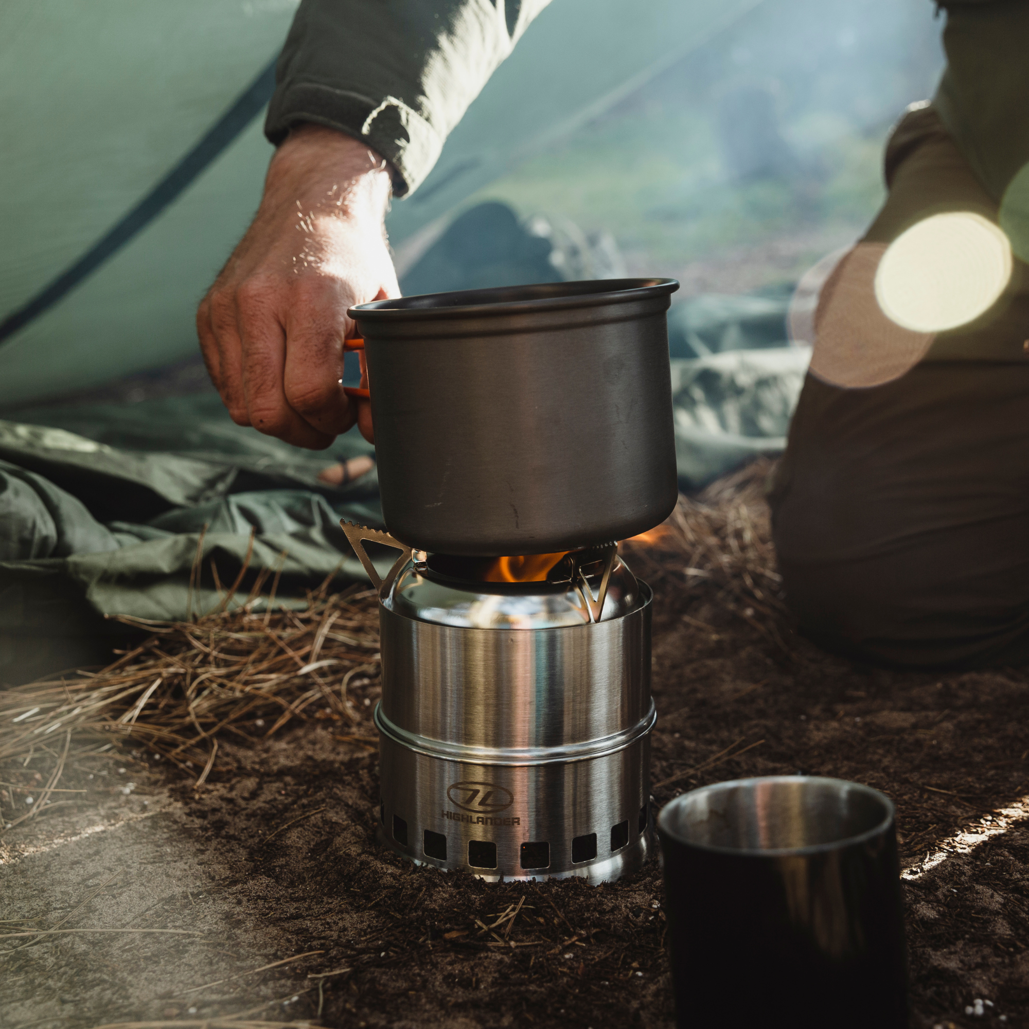 Highlander Cabar Wood Burning Stainless Steel Stove