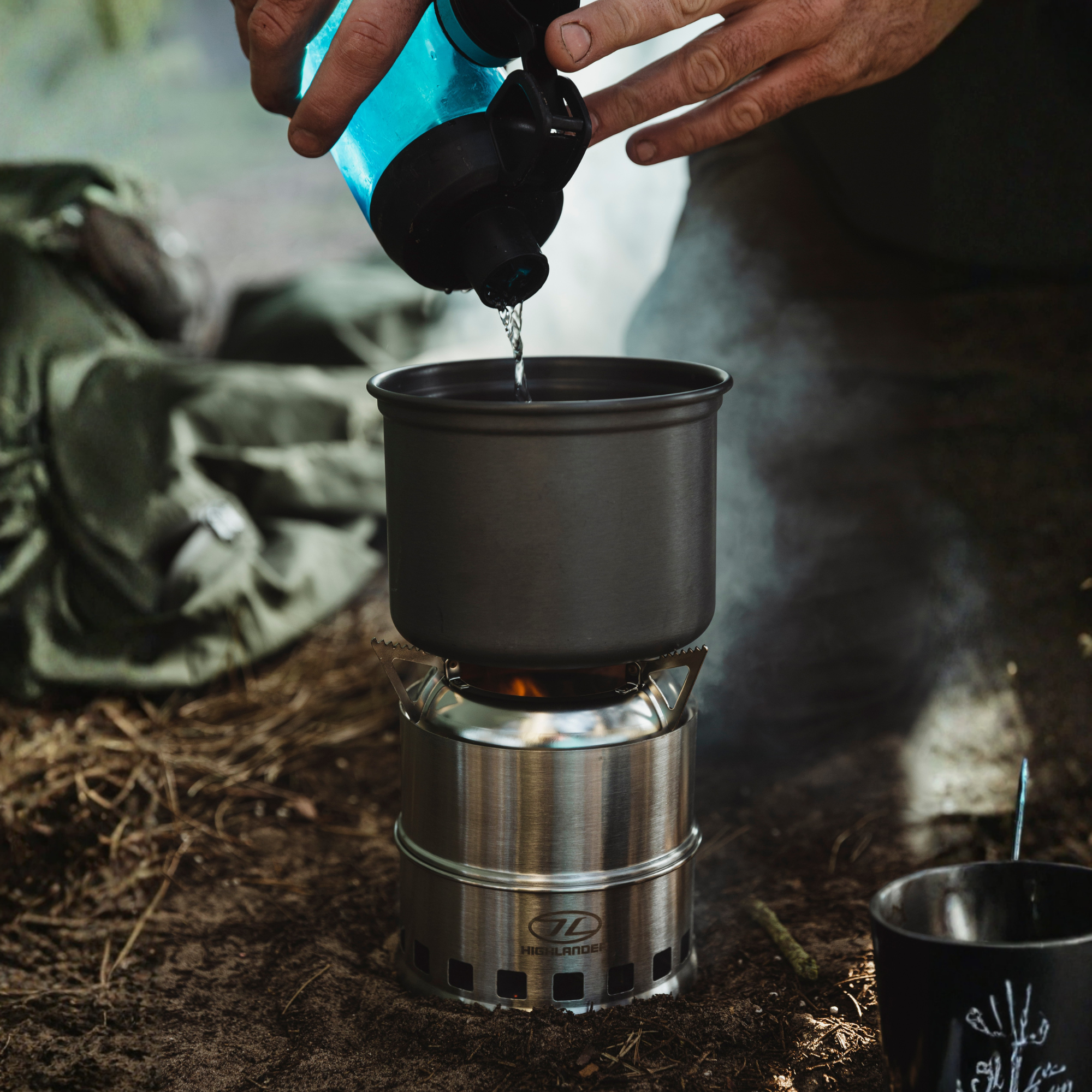 Highlander Cabar Wood Burning Stainless Steel Stove