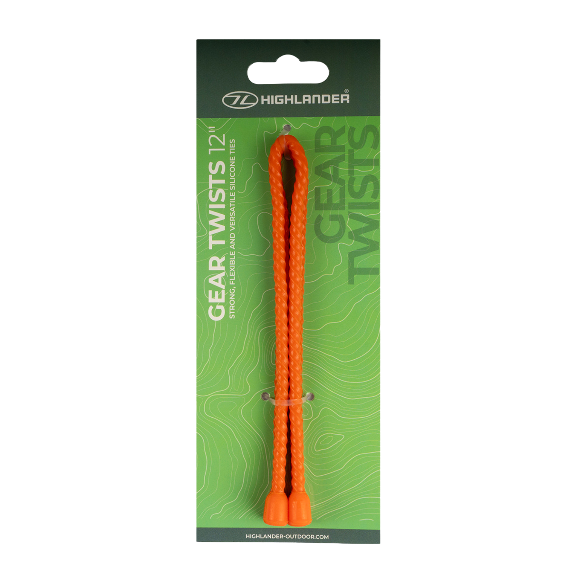 Highlander Silicone Gear Twists 2 Pack (30cm/12in Orange)