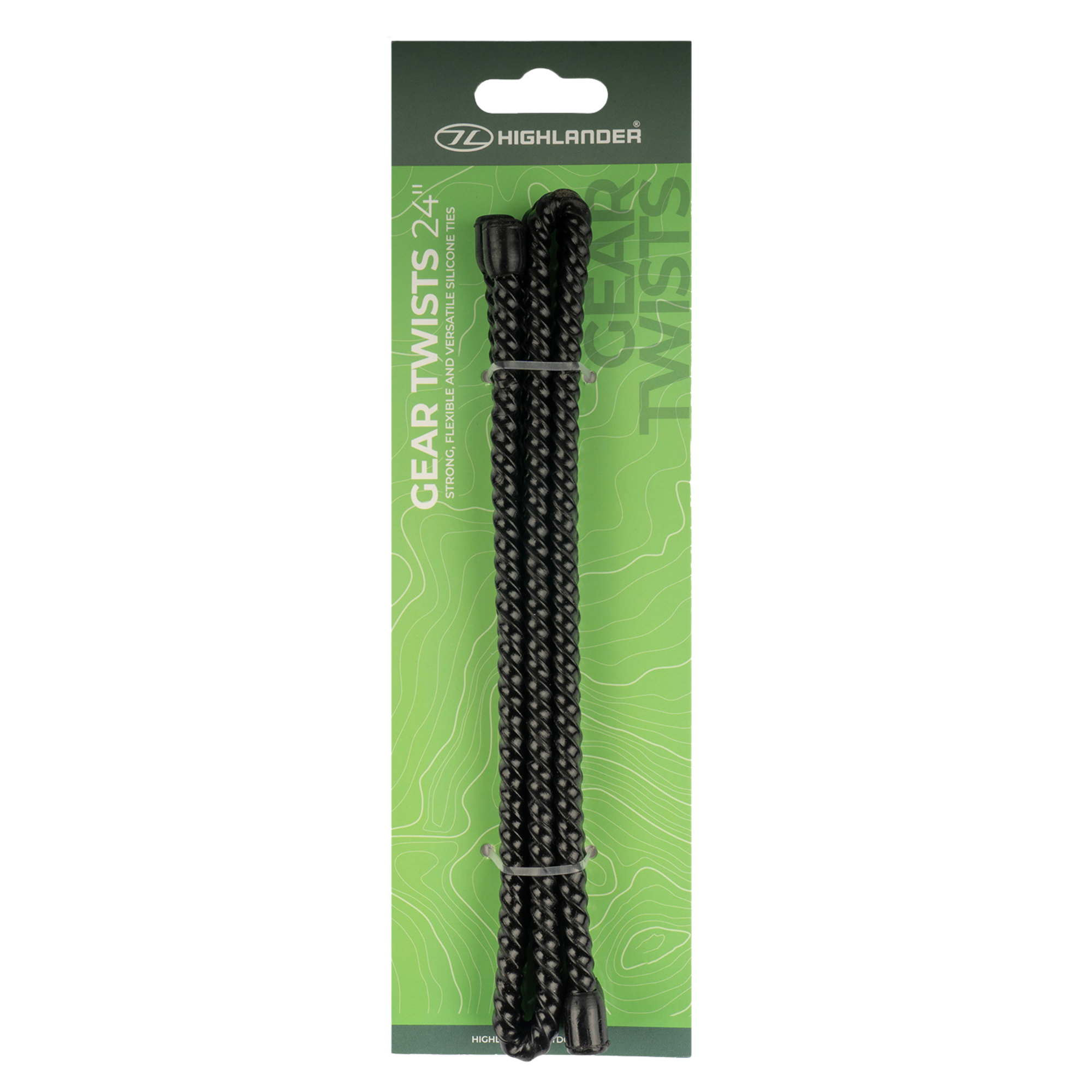 Highlander Silicone Gear Twists 2 Pack (60cm/24in Black)
