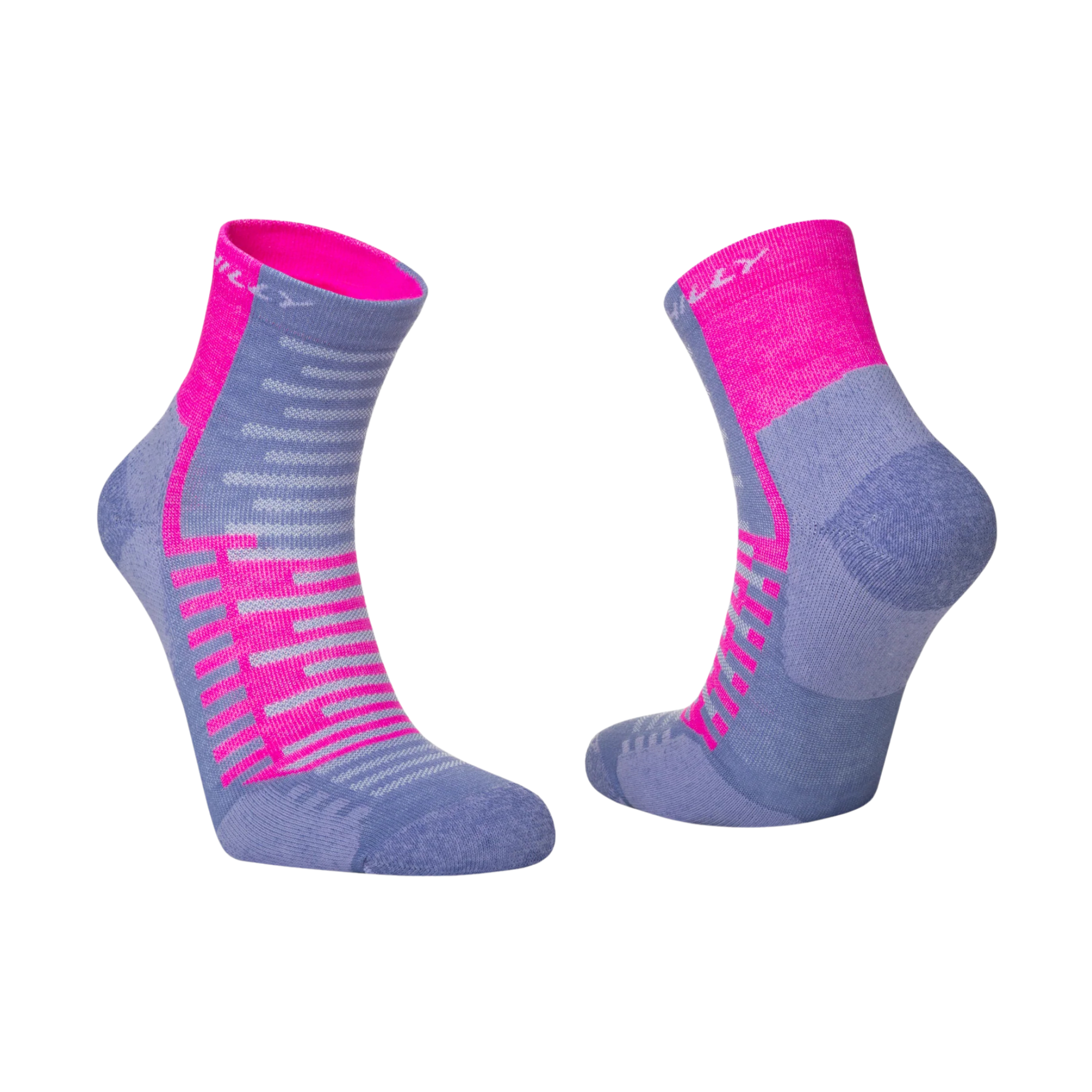 Hilly Unisex Active Running Anklet Socks (Lilac/Pink)