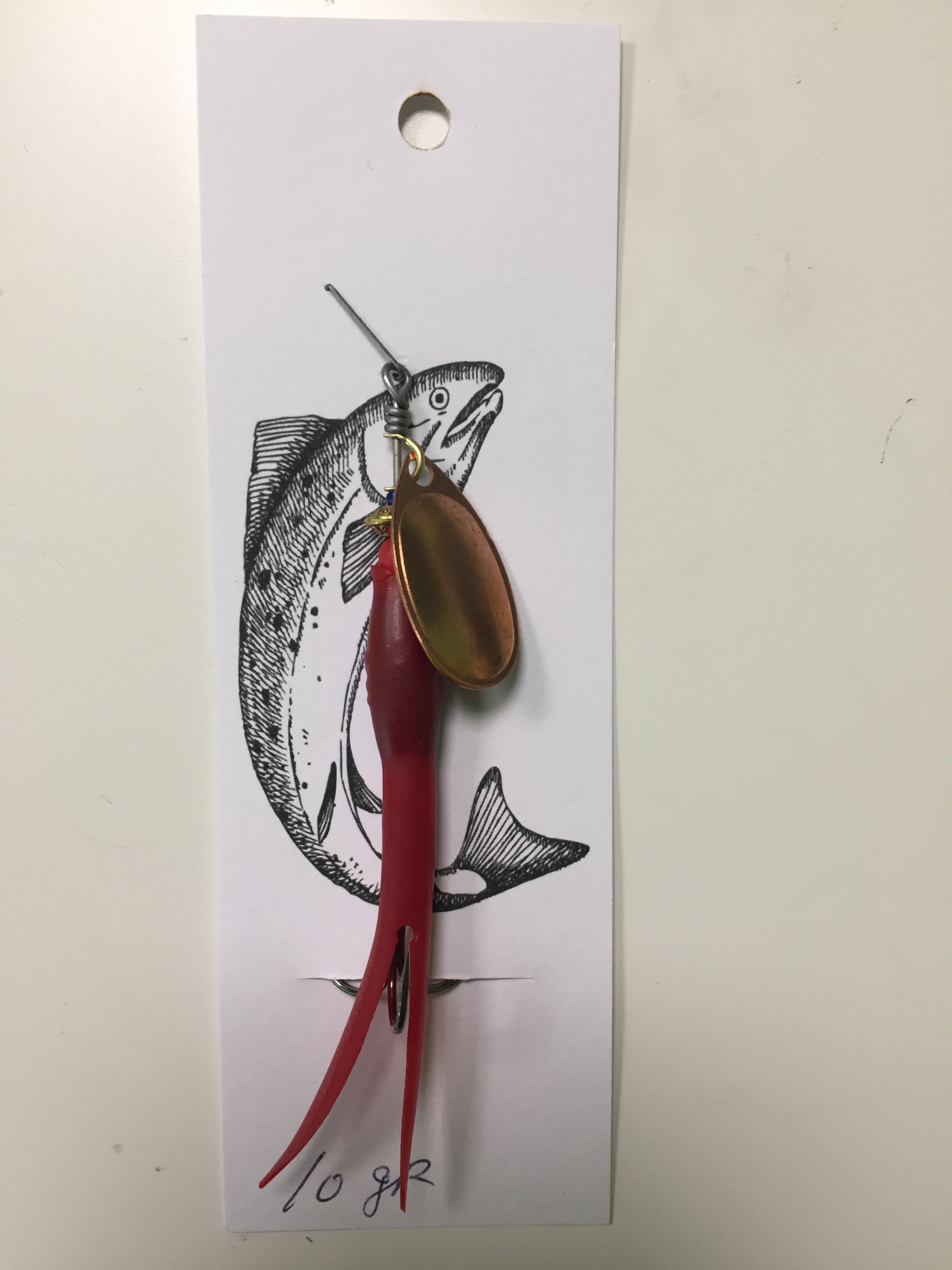 Flying C Spinning Lure (10g Red/Copper)