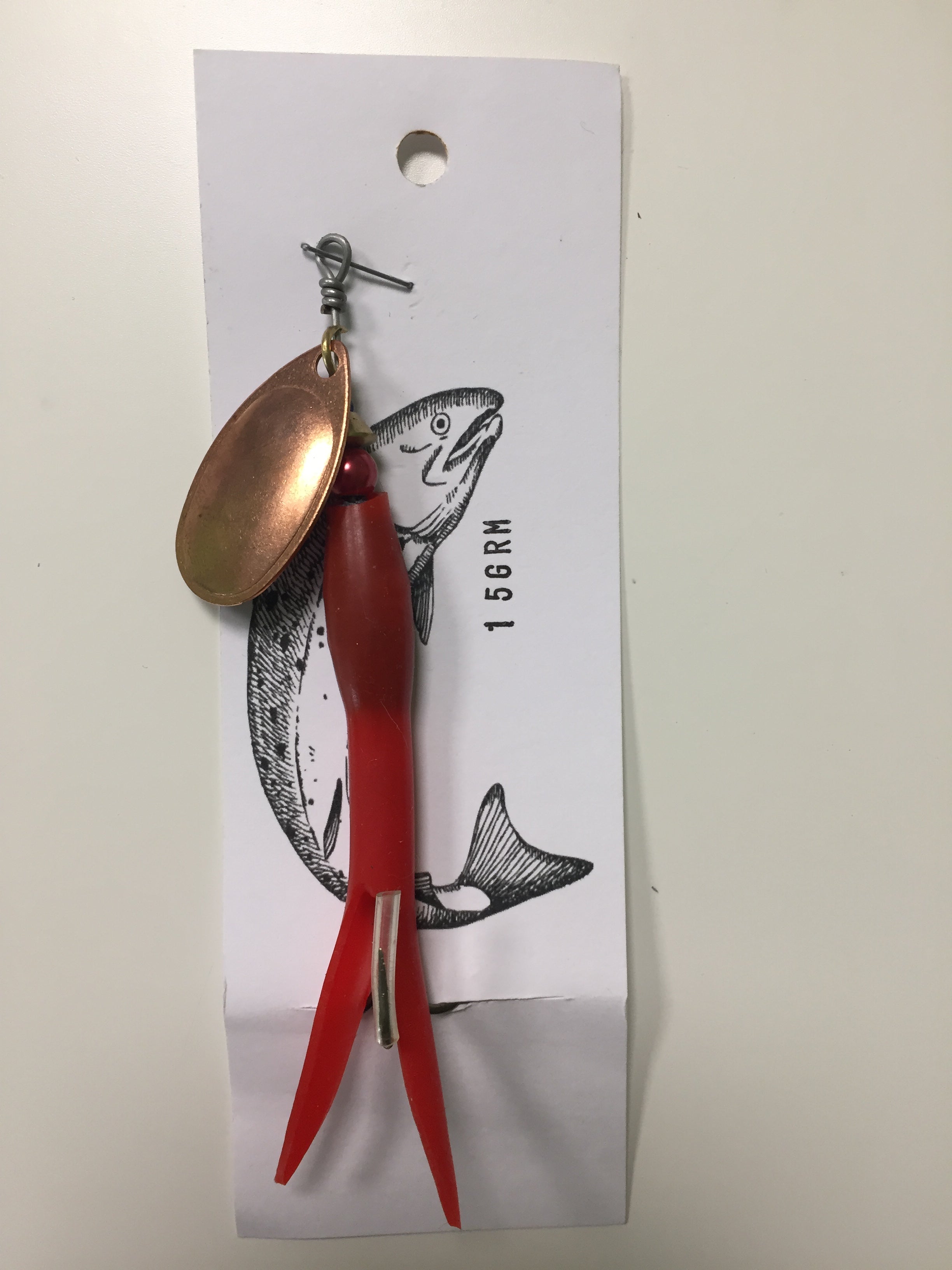 Flying C Spinning Lure (15g Red/Copper)