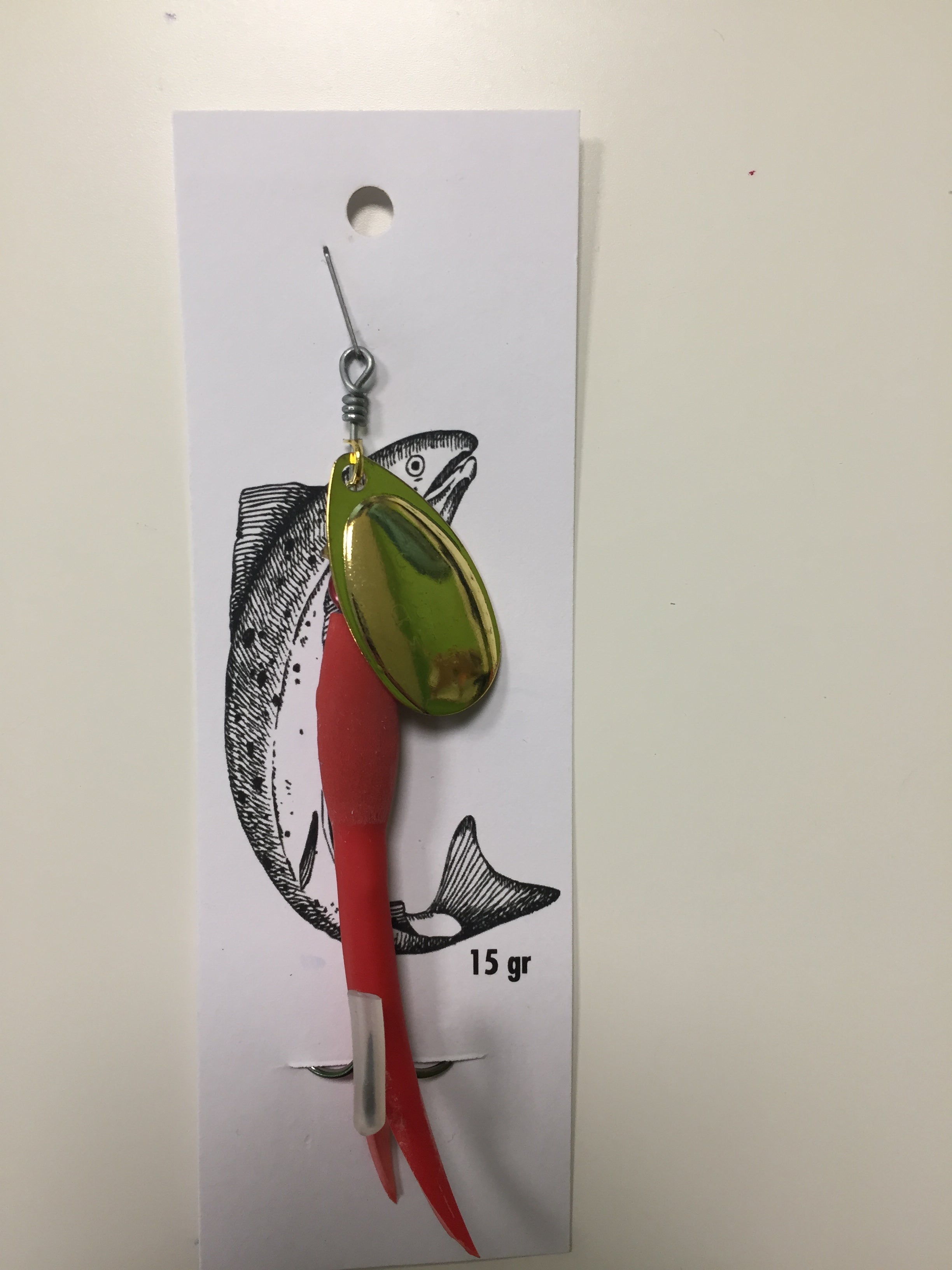 Flying C Spinning Lure (15g Red/Gold)