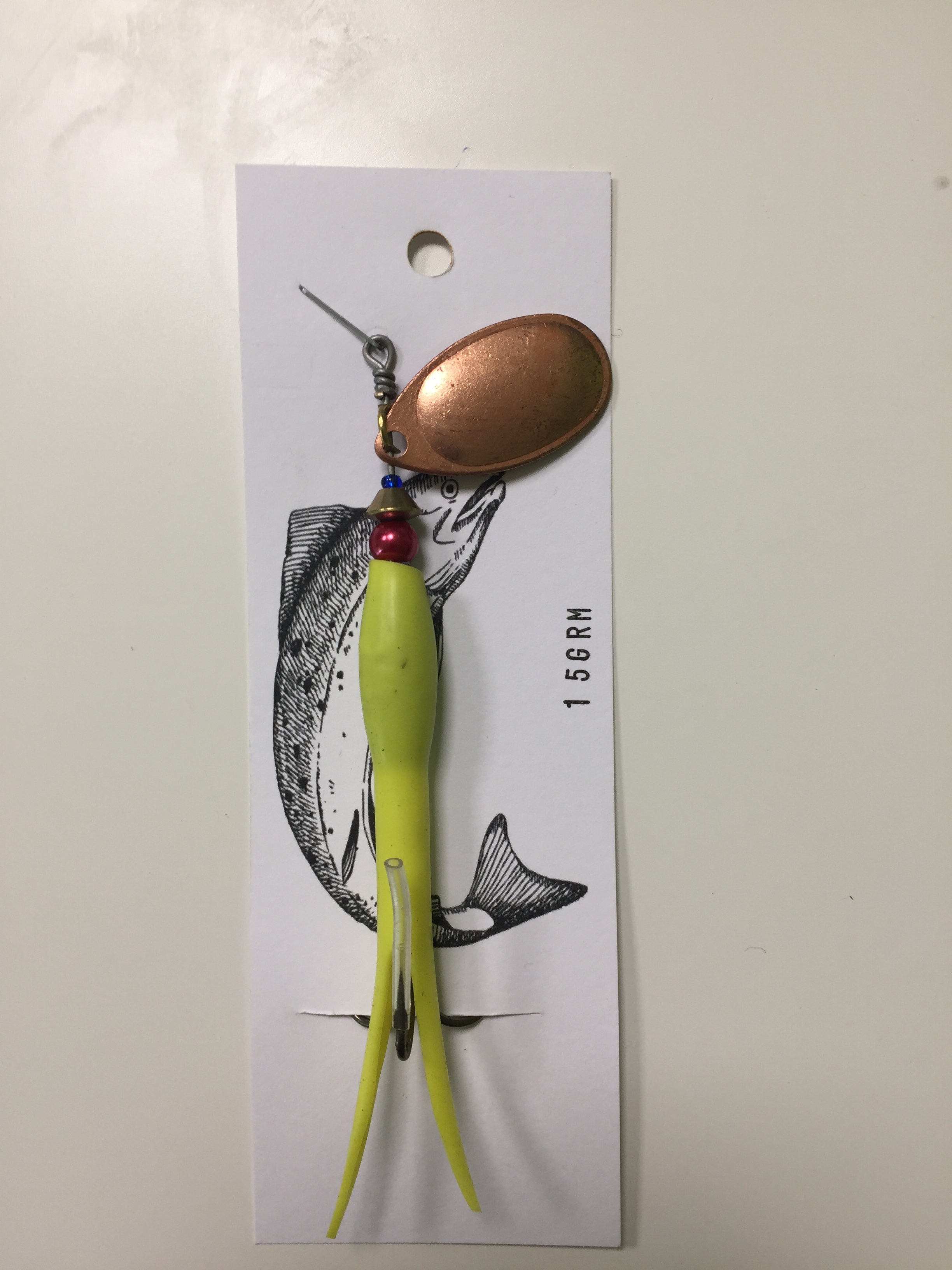 Flying C Spinning Lure (15g Yellow/Copper)