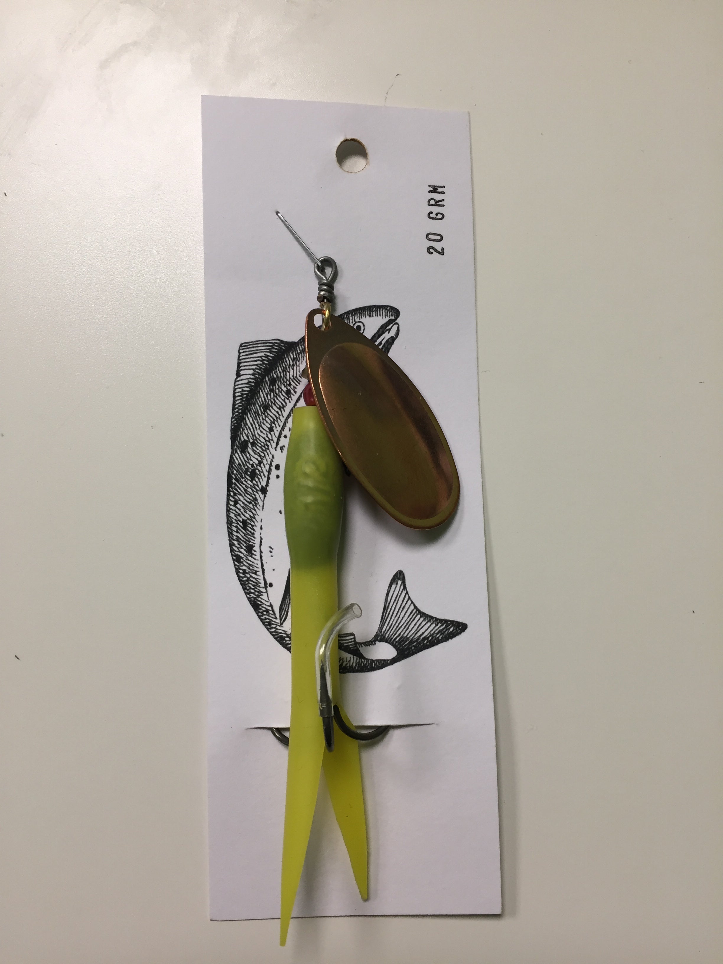 Flying C Spinning Lure (20g Yellow/Copper)