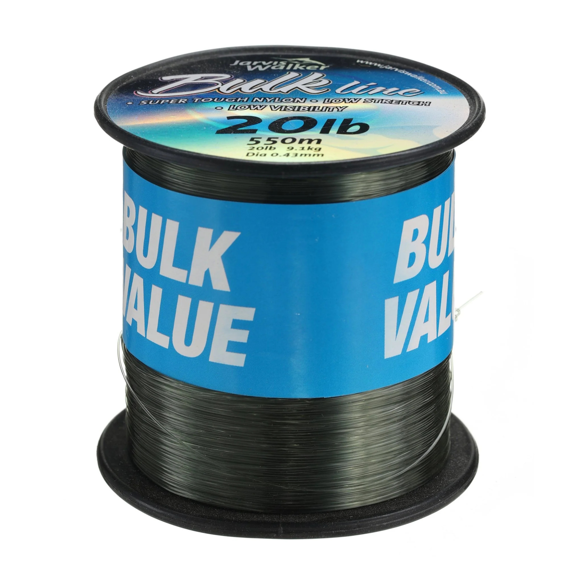 Jarvis Walker Bulk Green Monofilament Line 0.43mm 20lb 550m JW31705