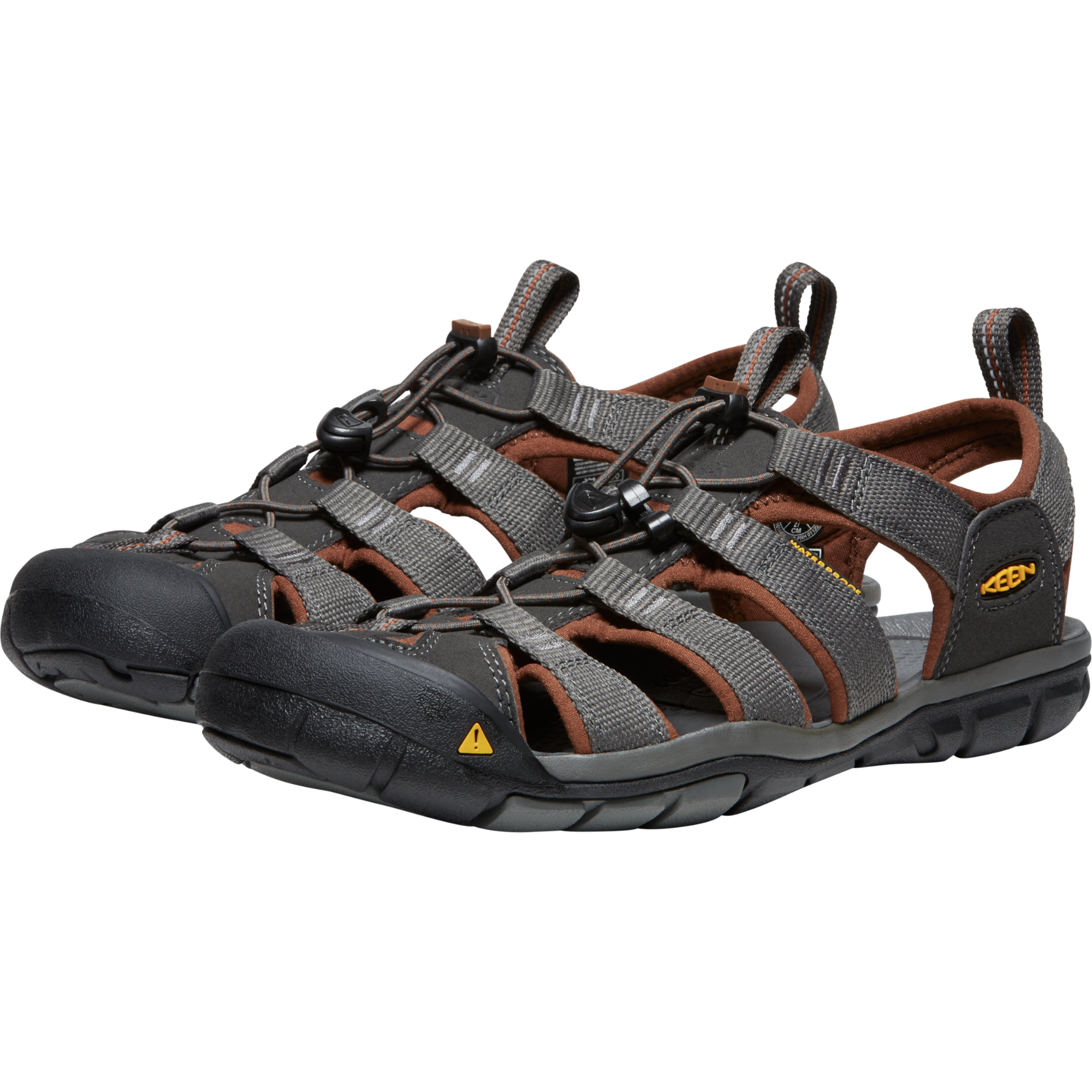 Keen Men's Clearwater CNX Closed Toe Sandals (Raven/Tortoise Shell)
