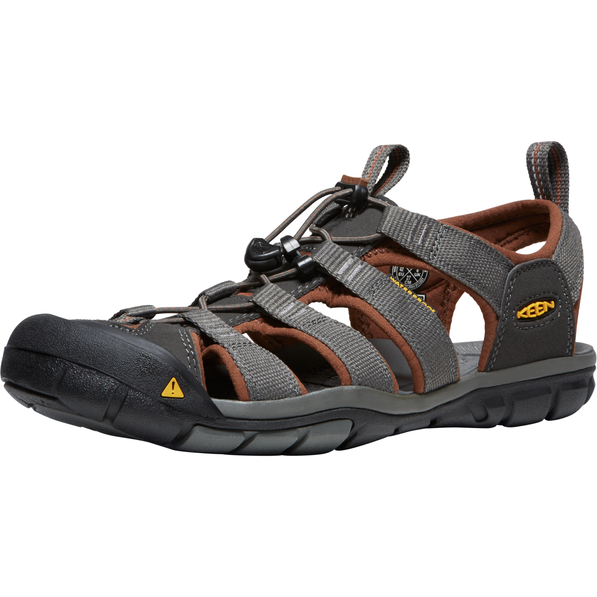 Keen Men's Clearwater CNX Closed Toe Sandals (Raven/Tortoise Shell)