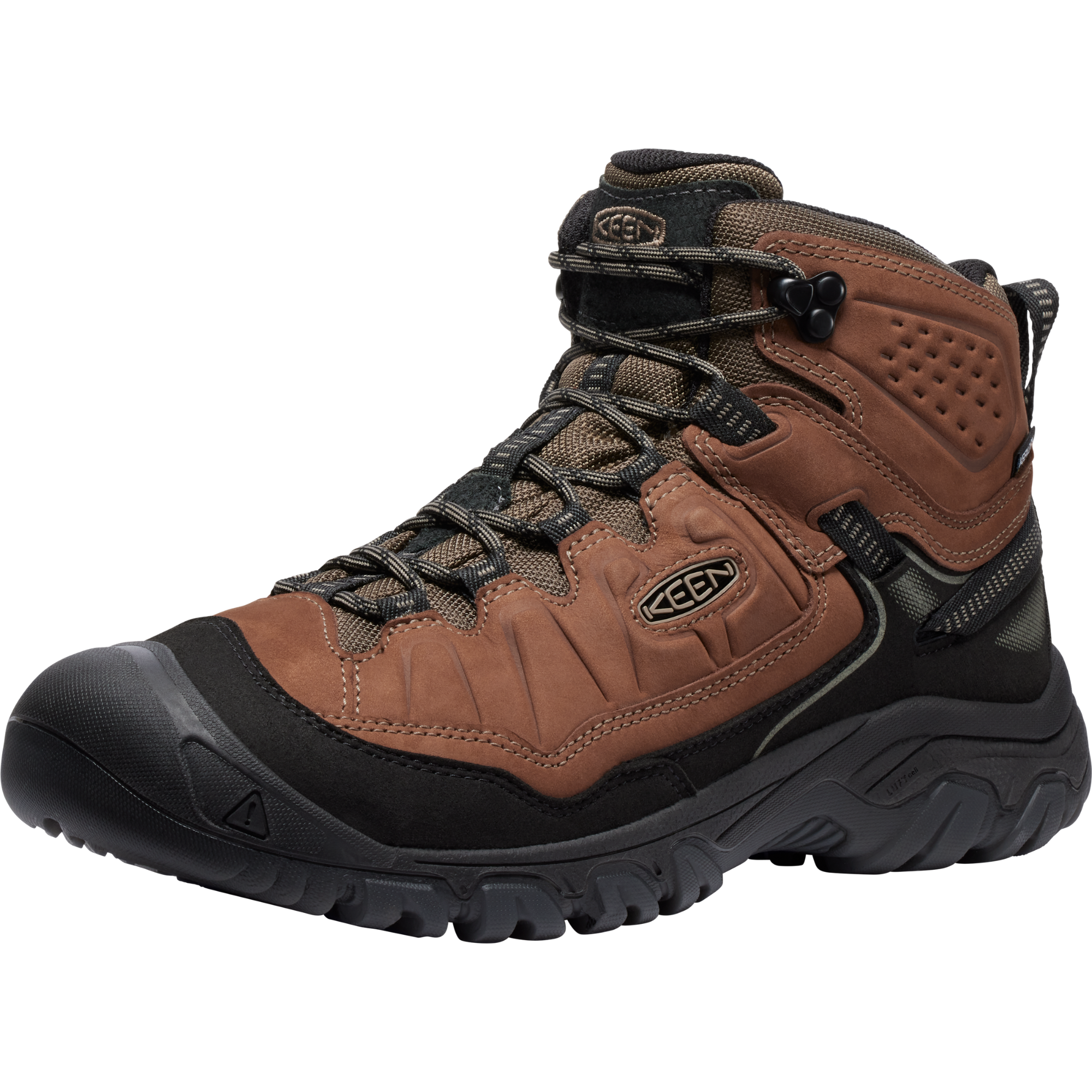 Keen Men's Targhee IV Waterproof Wide Fit Mid Trail Boots (Bison/Black)