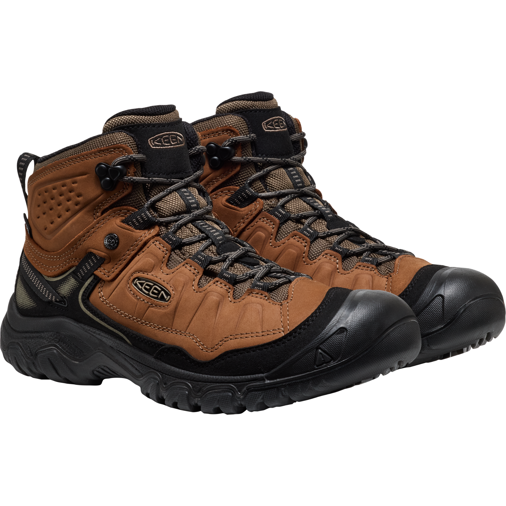 Keen Men's Targhee IV Waterproof Wide Fit Mid Trail Boots (Bison/Black)