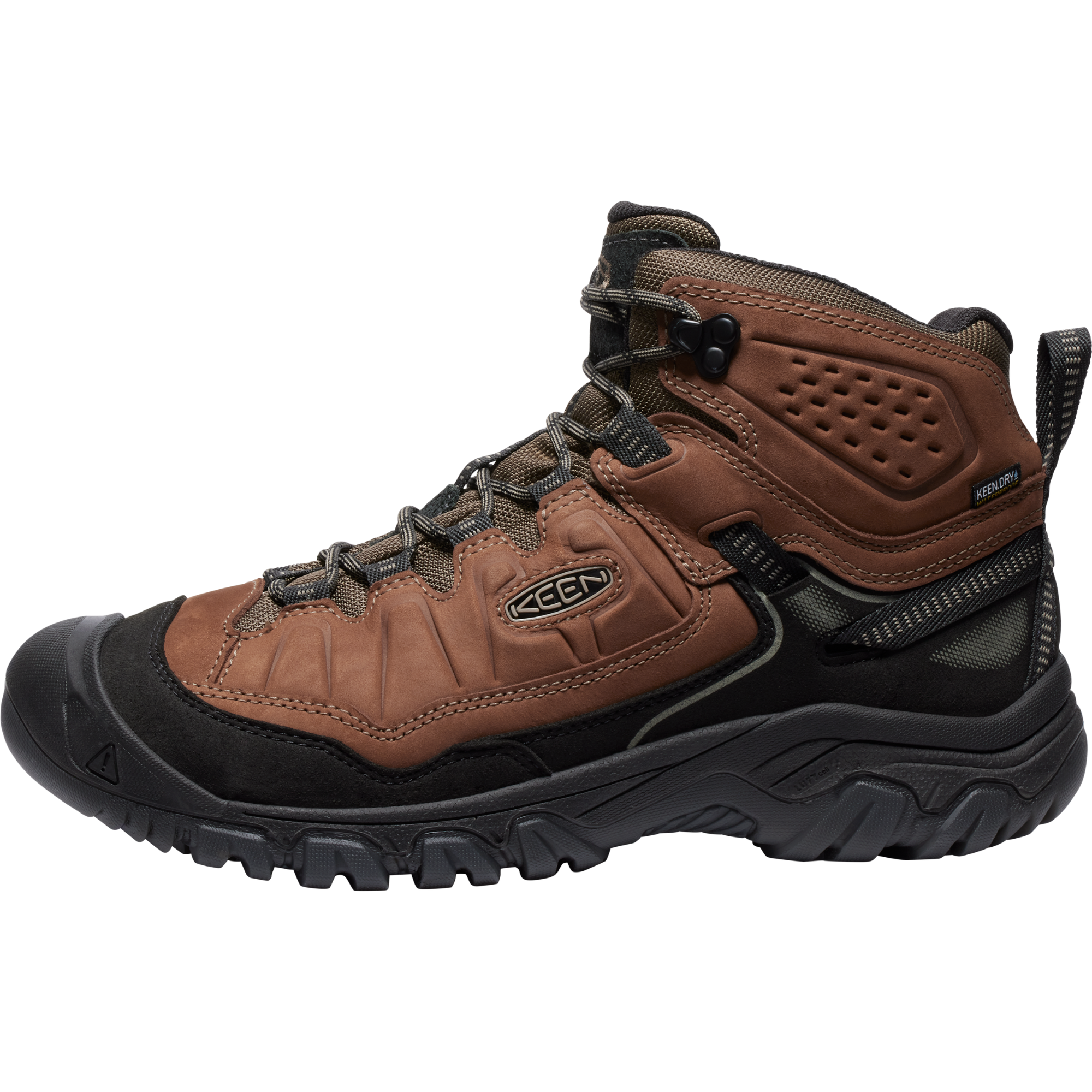 Keen Men's Targhee IV Waterproof Wide Fit Mid Trail Boots (Bison/Black)