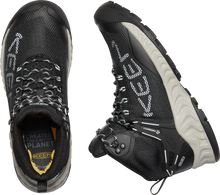 Load image into Gallery viewer, Keen Women&#39;s Nxis Evo Waterproof Mid Trail Boots - WIDE FIT (Black/Blue Glass)
