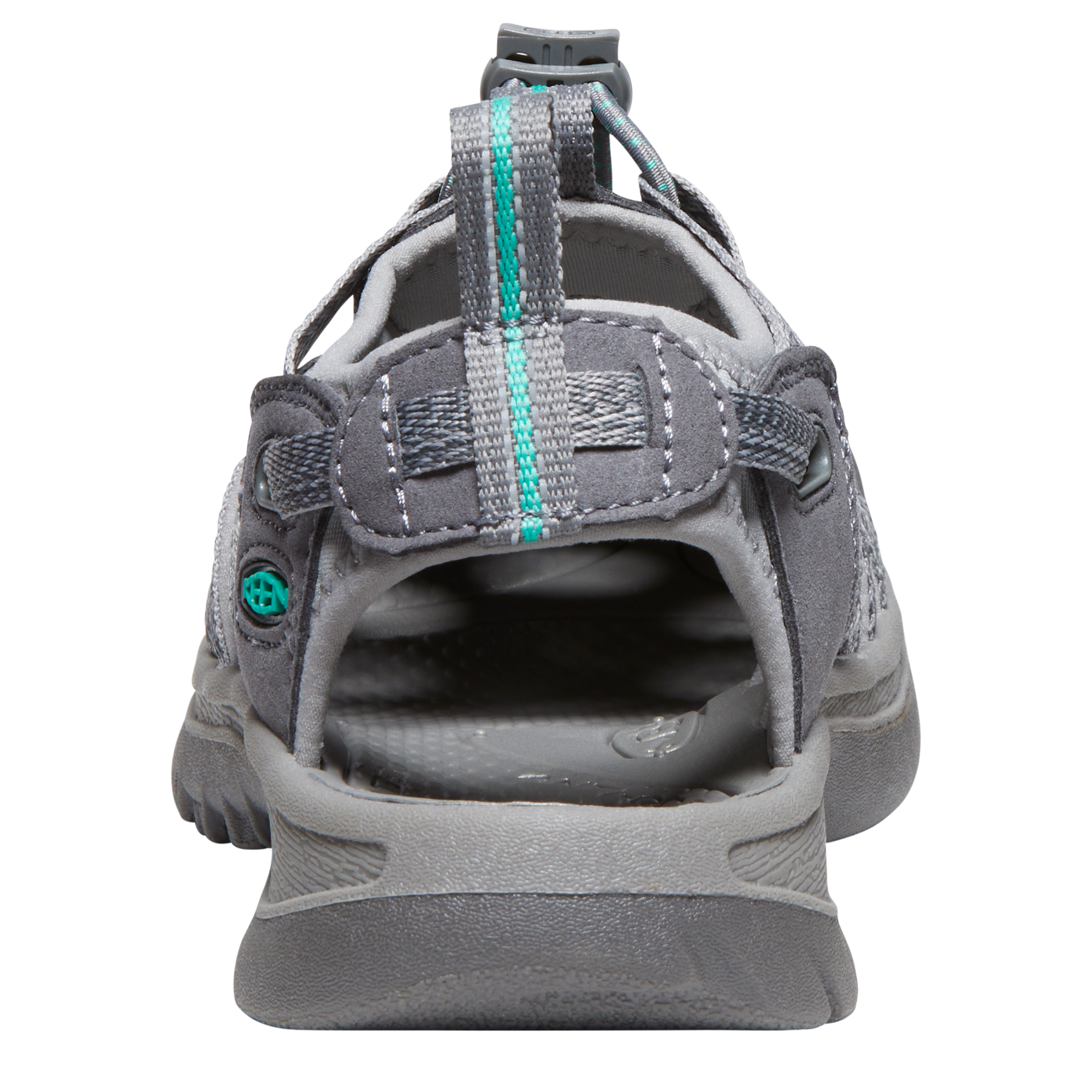 Keen Women's Whisper Closed Toe Sandals (Medium Grey/Peacock Green)