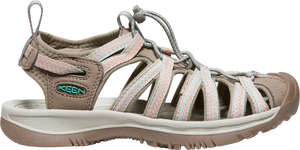 Keen Women's Whisper Closed Toe Sandals - WIDE FIT (Taupe/Coral)