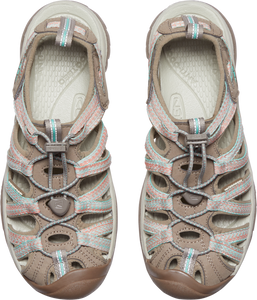 Keen Women's Whisper Closed Toe Sandals - WIDE FIT (Taupe/Coral)