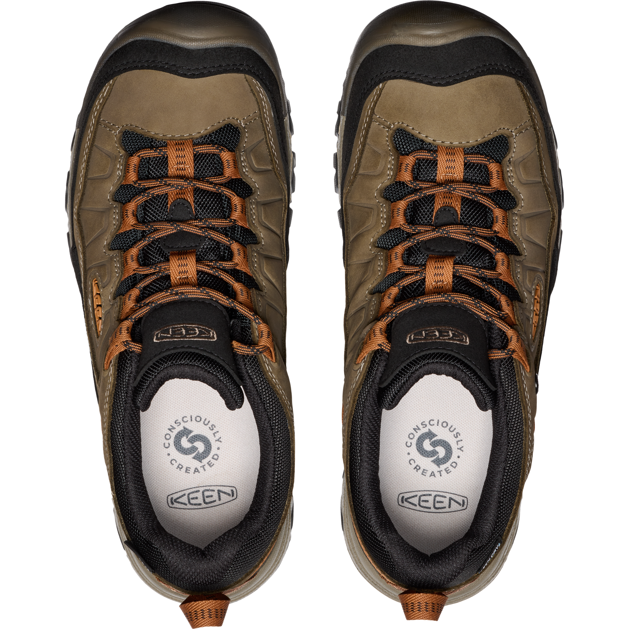 Keen Men's Targhee IV Waterproof Wide Fit Trail Shoes (Sea Turtle/Roasted Pecan)