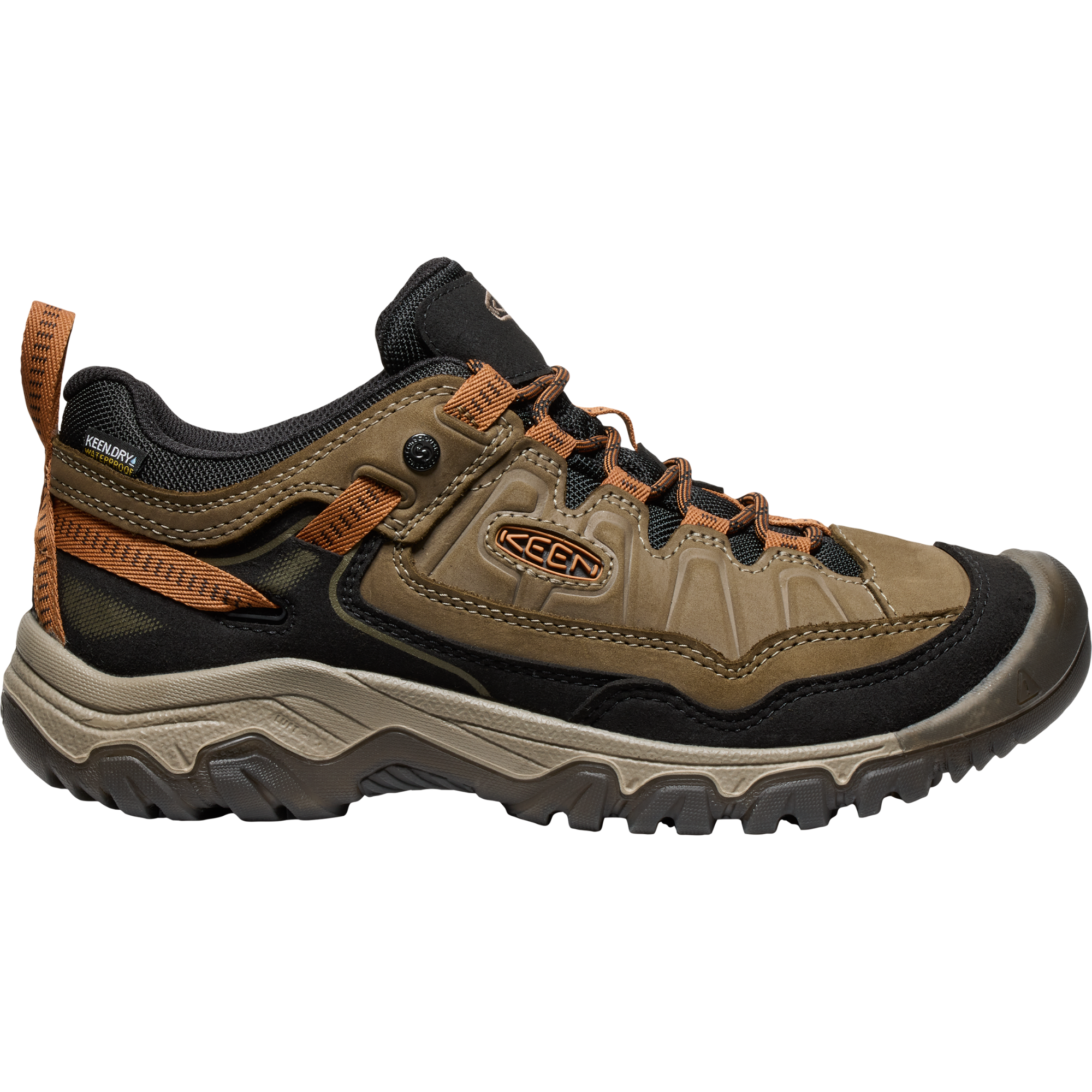 Keen Men's Targhee IV Waterproof Wide Fit Trail Shoes (Sea Turtle/Roasted Pecan)
