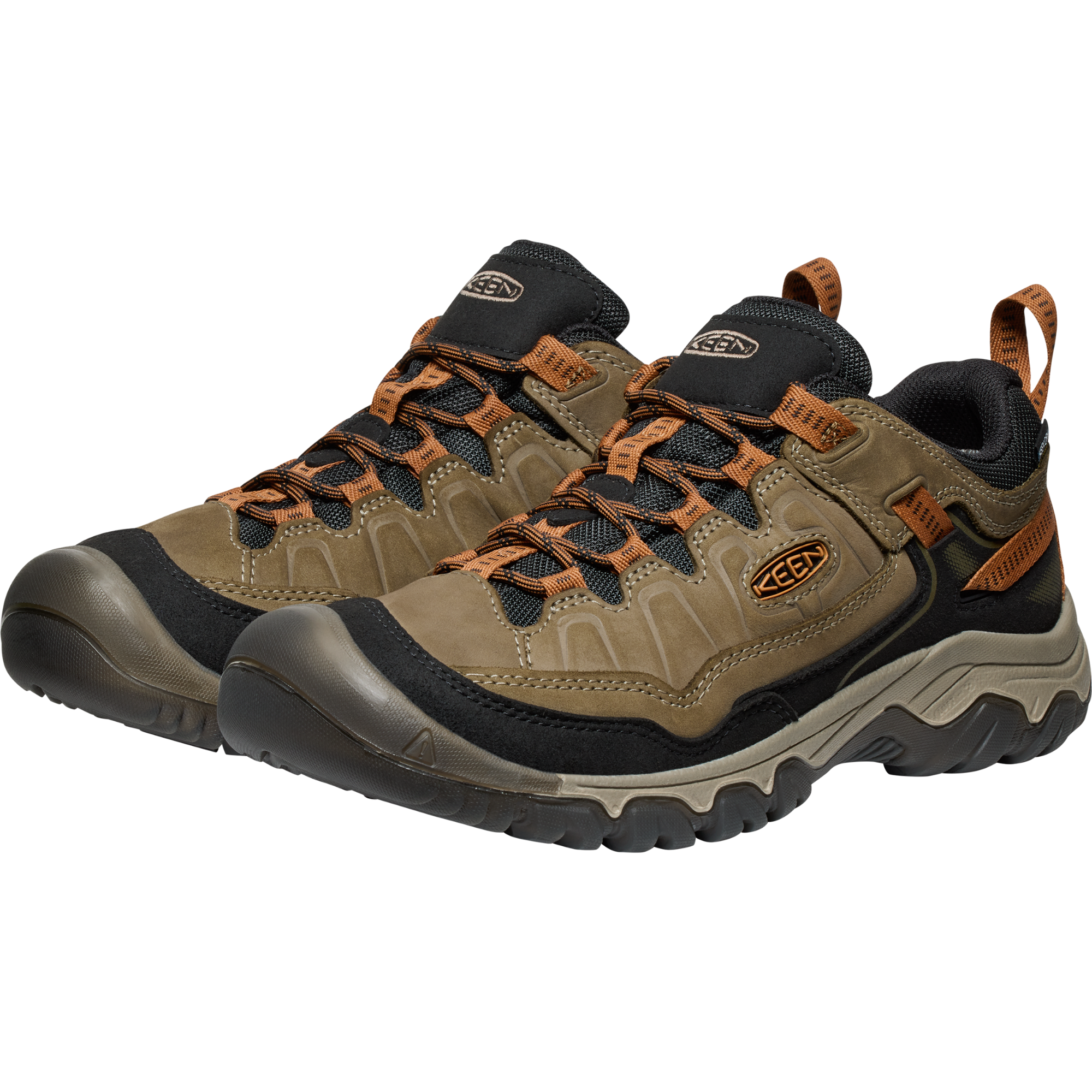 Keen Men's Targhee IV Waterproof Wide Fit Trail Shoes (Sea Turtle/Roasted Pecan)