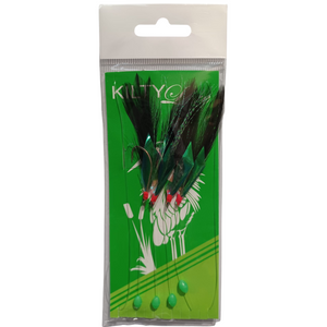 Kilty Cod P/N Feather 4 Hook Rig (Size 3/0)(Black)