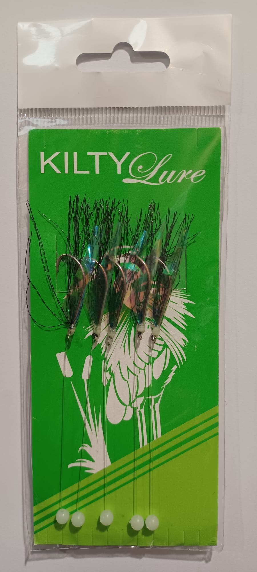 Kilty Mackerel P/N Feather Rig (Size 1/0)(Pearl)(5 Pack)