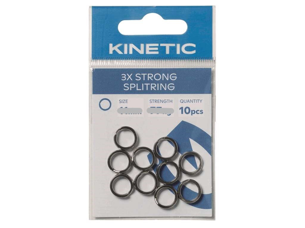 Kinetic 3X Strong Split Rings (12mm/91kg)(10 Pack)