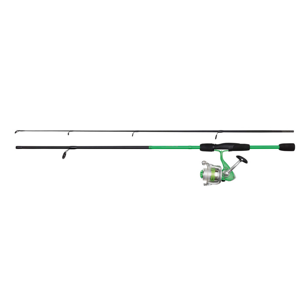 Kinetic 6ft/180cm Kids Little Viking 2 Section Rod + Reel Spinning Combo (5-20g)(Green)