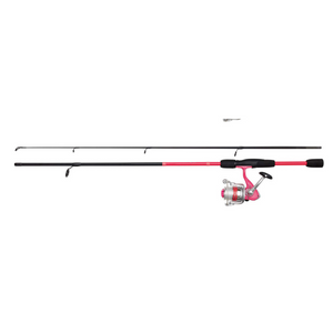 Kinetic 6ft/180cm Kids Little Viking 2 Section Rod + Reel Spinning Combo (5-20g)(Pink)