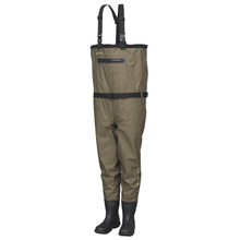 Load image into Gallery viewer, Kinetic Unisex Classic Gaiter Bootfoot Chest Waders - Cleated Sole (Olive)

