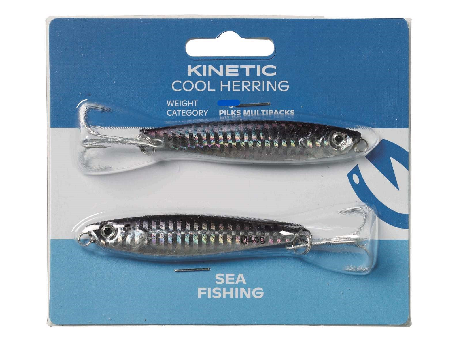 Kinetic Cool Herring Metal Lures (60g)(Black/Silver)(2 Pack)