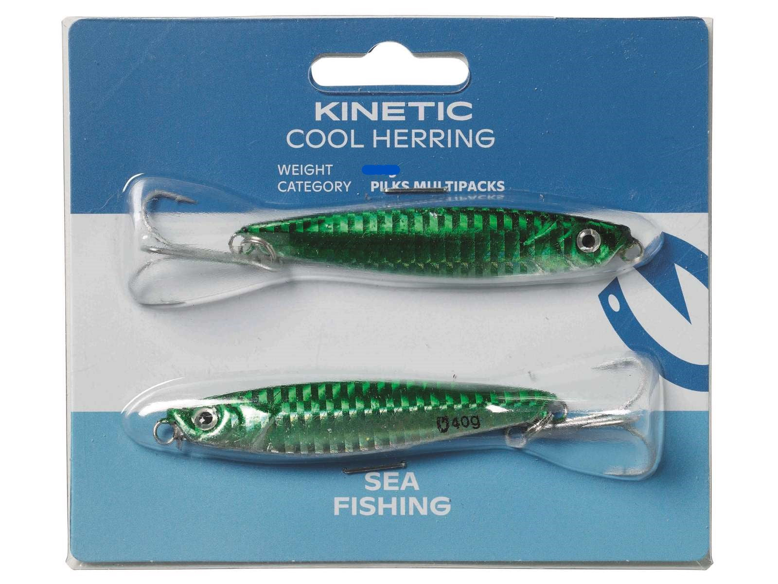 Kinetic Cool Herring Metal Lures (60g)(Green/Silver)(2 Pack)