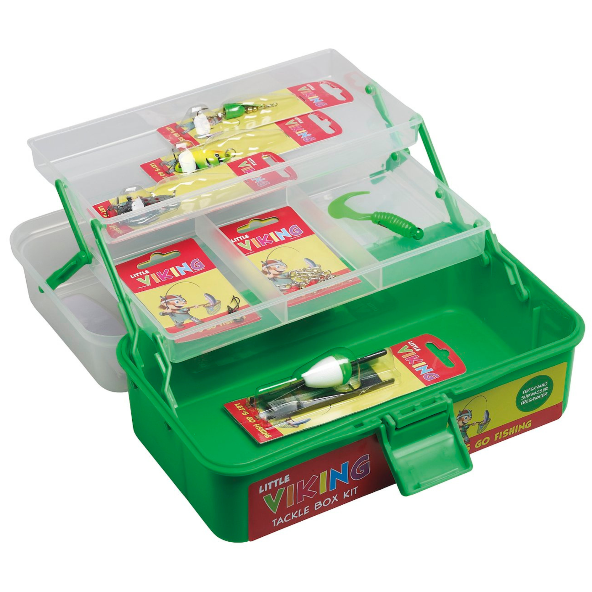Kinetic Kids Little Viking Tackle Box Kit 15 Pieces Green D200-006-275