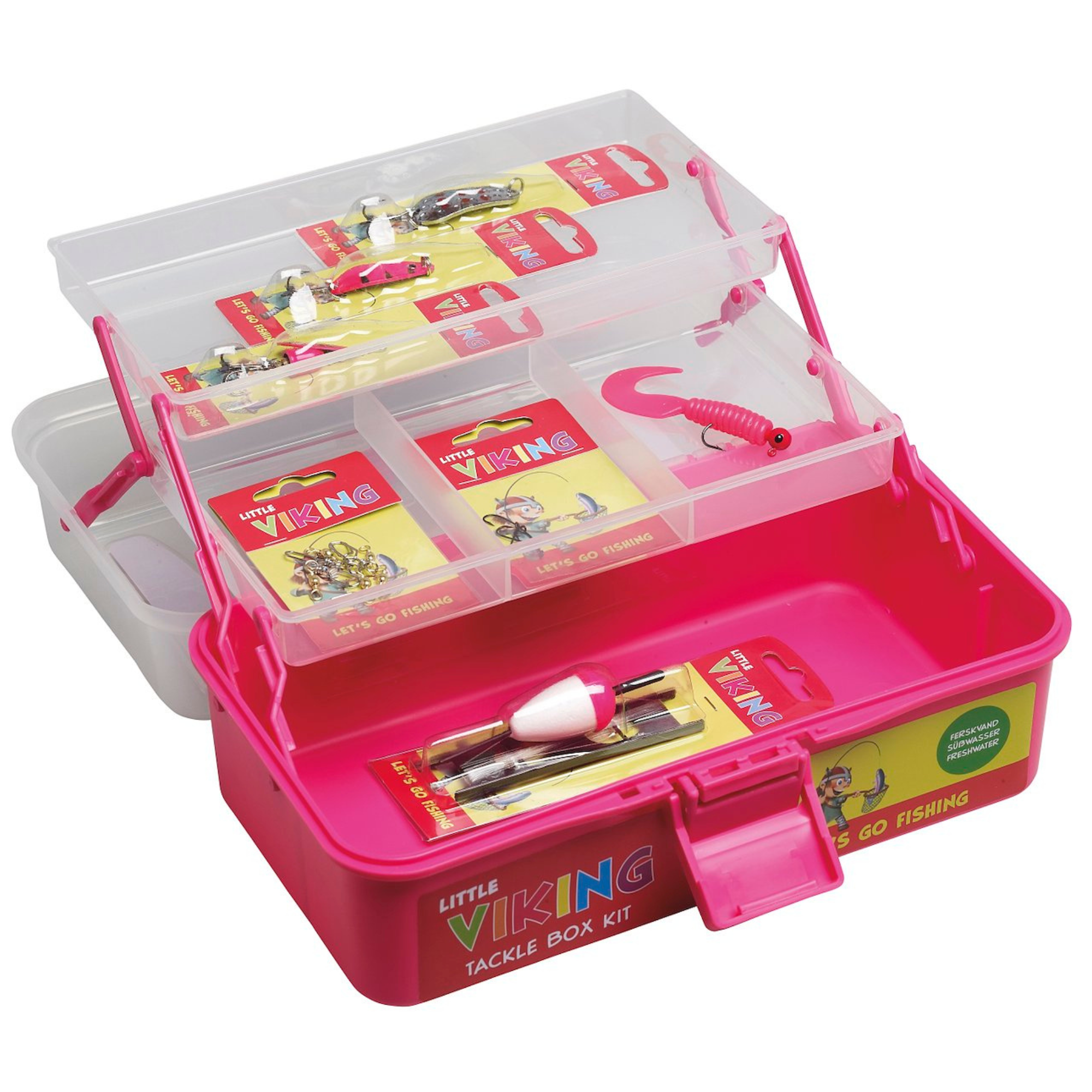Kinetic Kids Little Viking Tackle Box Kit Fuchsia 15 Pieces D200-399-275