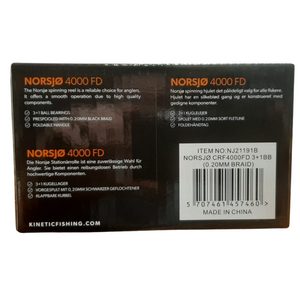 Kinetic Norsjo 4000 Front Drag Spinning Reel + Braid