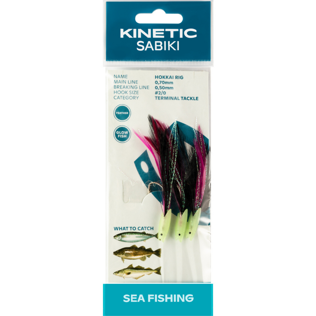 Kinetic Sabiki Hokkai 3 Hook Rig (#2/0)(Green)